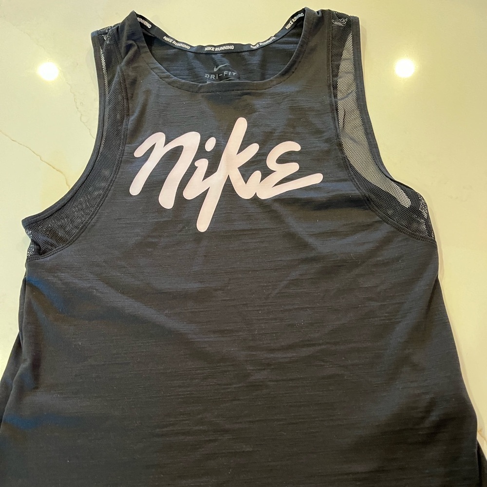 Nike Running Dri-Fit Black Tank, XS